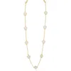 Jardin Enamel Clover Station Long Necklace In White/gold