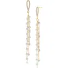 Jardin Faux Pearl & Crystal Bead Cascading Drop Earrings