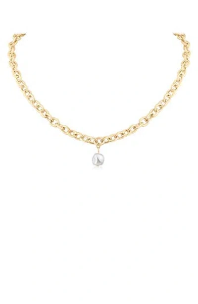 Jardin Faux Pearl Pendant Necklace In Multi