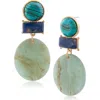 Jardin Geometric Boho Statement Drop Earrings In Multi