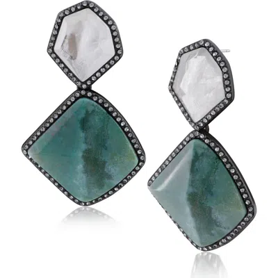 Jardin Geometric Crystal Drop Earrings