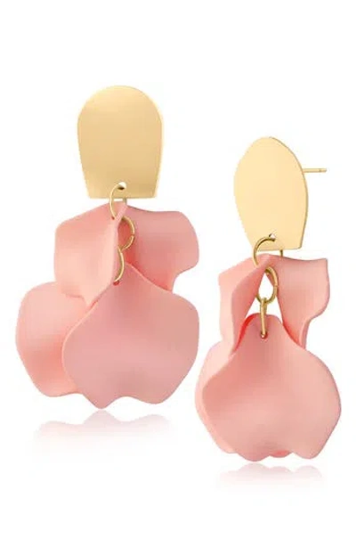 Jardin Ginkgo Flower Drop Earrings In Gold