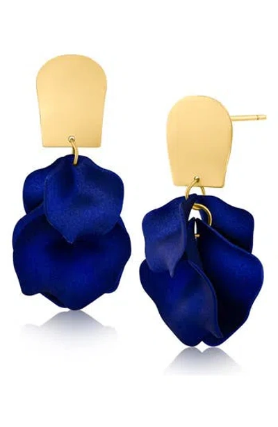 Jardin Ginkgo Flower Drop Earrings In Red