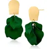 Jardin Ginkgo Leaf Flutter Drop Earrings In Green/gold