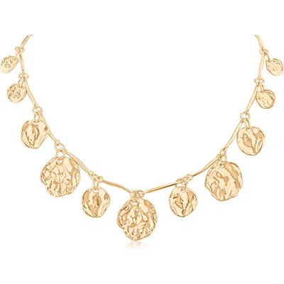 Jardin Graduated Disc Necklace In Gold