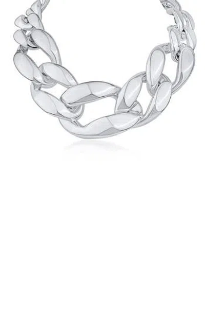 Jardin Graduated Link Necklace In Silver