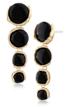 Jardin Graduated Sculpted Circle Linear Drop Earrings In Multi