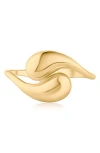 Jardin Hinged Tear Drop Cuff Bracelet In Gold