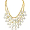Jardin Imitation Pearl Drop Layered Necklace In Gold