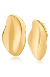 Jardin Liquid Metal Wave Earrings In Gold