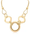 Jardin Modern Statement Rings Necklace In Gold