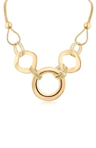 Jardin Modern Statement Rings Necklace In Gold