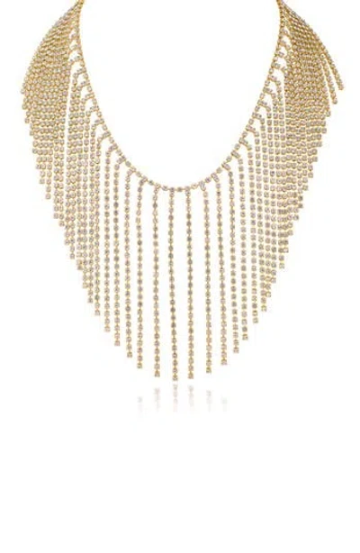 Jardin Multistrand Crystal Statement Necklace In Clear/gold
