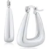 Jardin Open Triangle Puffy Hoop Earrings
