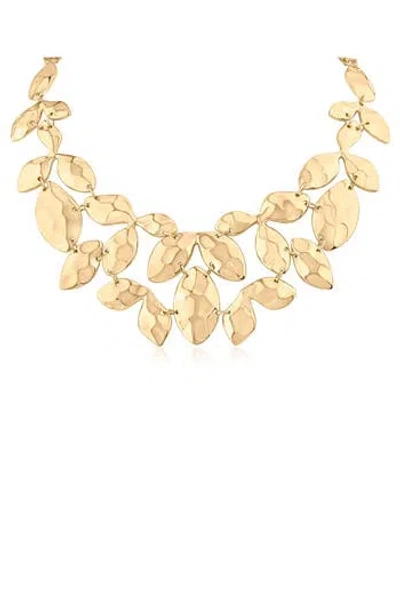 Jardin Organic Shapes Bib Necklace In Gold