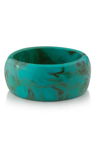 Jardin Resin Hinge Cuff Bracelet In Blue