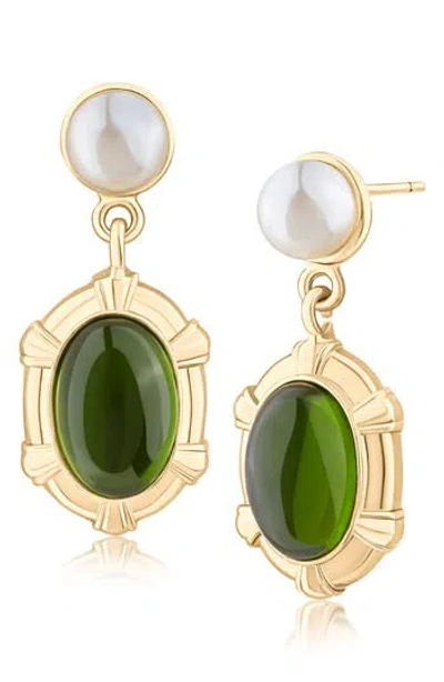 Jardin Royal Oval Drop Earrings In Multi