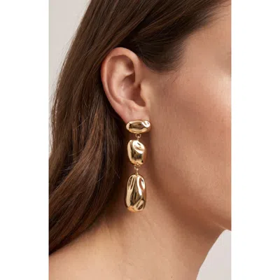 Jardin Sculptural Organic Drop Earrings In Gold