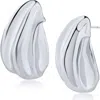 Jardin Sculptural Teardrop Earrings In Silver