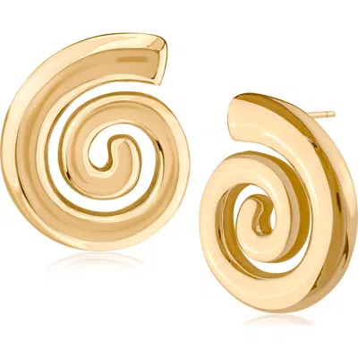 Jardin Spiral Drop Earrings In Gold