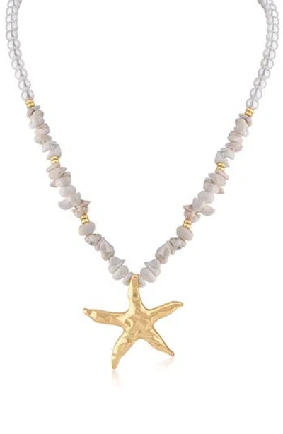 Jardin Starfish Pendant Necklace In Multi