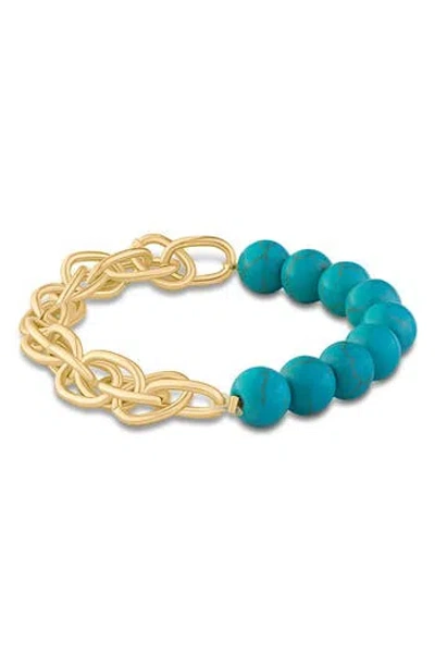 Jardin Synthetic Turquoise Stretch Bracelet In Blue
