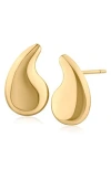 Jardin Teardrop Stud Earrings In Gold