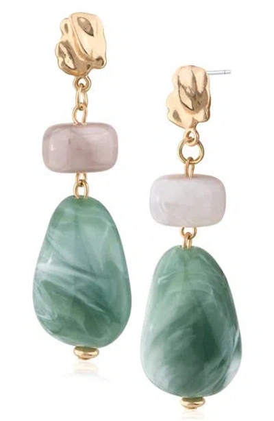 Jardin Tiered Drop Earrings In Multi