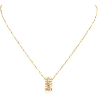 Jardin Triple Row Cubic Zirconia Pendant Necklace In Clear Gold