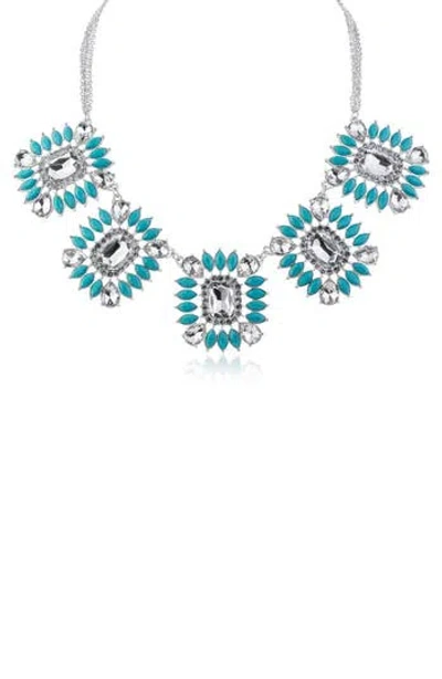 Jardin Turquoise & Crystal Southwest Necklace In Blue