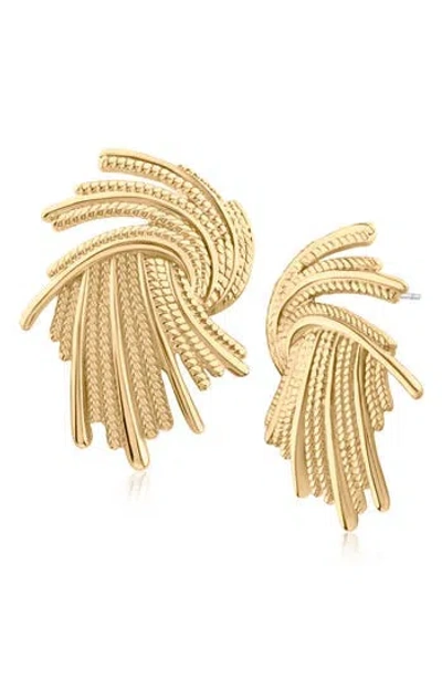 Jardin Whispy Strands Statement Earrings In Gold