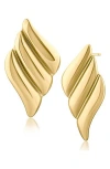 Jardin Wing Stud Earrings In Gold