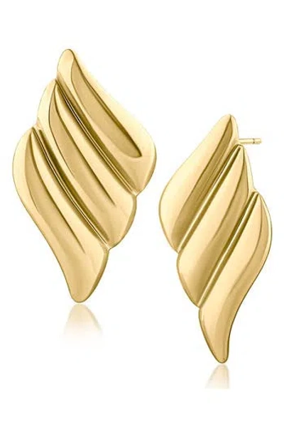 Jardin Wing Stud Earrings In Gold