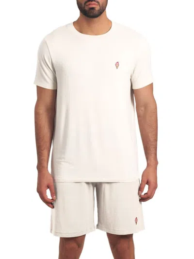 Jared Lang Men's 2-piece Ice Cream Pajama Set In White