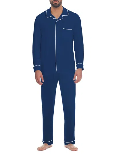 Jared Lang Men's Boyfriend 2-piece Pajama Set In Classic Blue