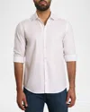 Jared Lang Trim Fit Solid Pima Cotton Button-up Shirt In White