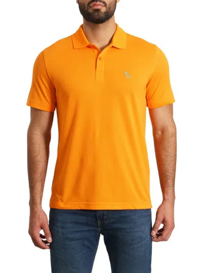 Jared Lang Men's Logo Polo In Orange