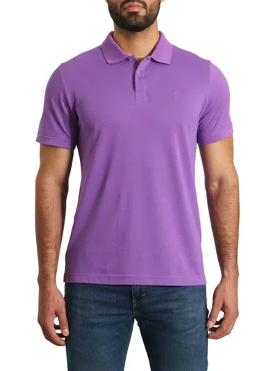Jared Lang Men's Logo Polo In Purple