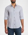 Jared Lang Men's Trim Fit Medallion Pima Cotton Sport Shirt In White Print