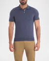 Jared Lang Pima Cotton Polo Sweater In Dark Navy