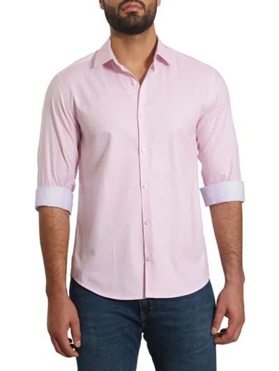 Jared Lang Men's Pima Cotton Shirt In Pastel Pink