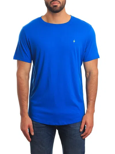 Jared Lang Peruvian Cotton Crewneck T-shirt In Blue