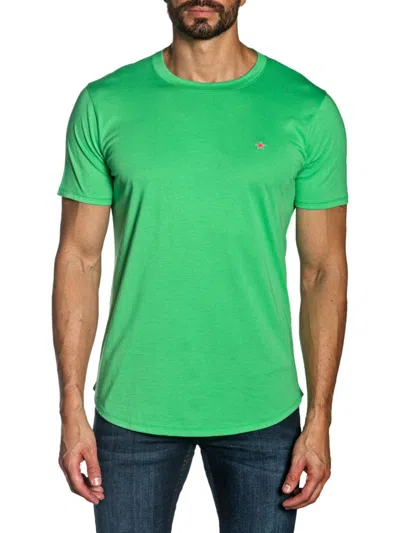 Jared Lang Peruvian Cotton Crewneck T-shirt In Green