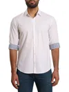 Jared Lang Men's Contrast-reverse Solid Sport Shirt In White