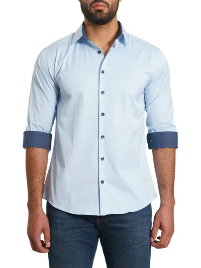 Jared Lang Men's Trim Fit Solid Shirt In Light Blue