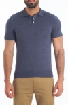Jared Lang Pima Cotton Polo Sweater In Dark Navy