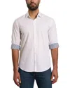 Jared Lang Men's Contrast-reverse Solid Sport Shirt