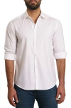 JARED LANG TRIM FIT SOLID PIMA COTTON BUTTON-UP SHIRT