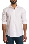 Jared Lang Trim Fit Solid Pima Cotton Button-up Shirt In White