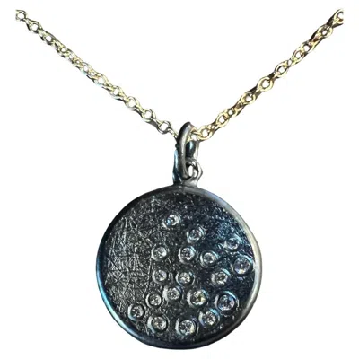 Pre-owned Jared Porter Studio 14ky Gold Diamond Sterling Silver Snowfall Pendant In Multi